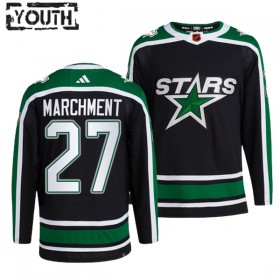 Barn Ishockey Dallas Stars tröja Mason Marchment 27 Adidas 2022-23 Svart Reverse Retro 2.0 Authentic